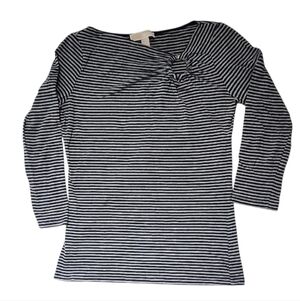 Michael Kors Navy and White Striped Top S